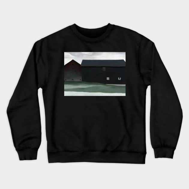 High Resolution The Barns Lake George by Georgia O'Keeffe Crewneck Sweatshirt by tiokvadrat